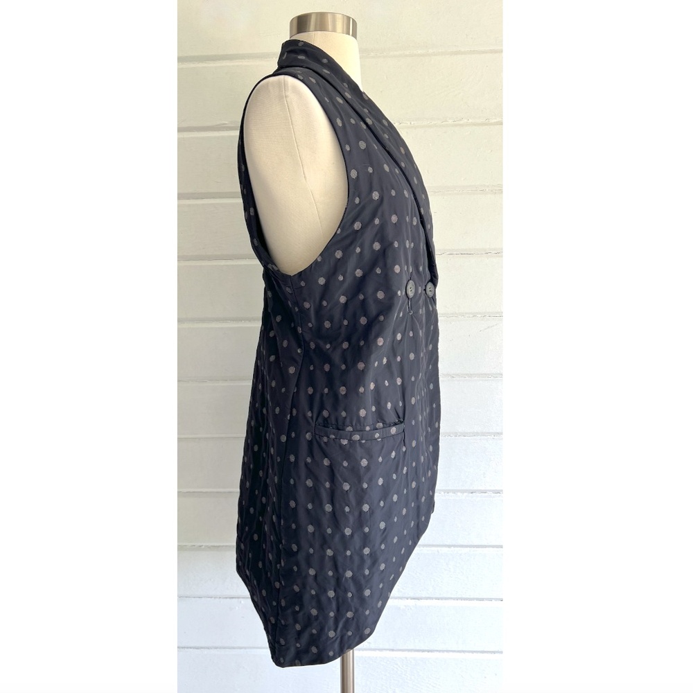 Spirithouse Long Asymmetrical Button Vest In Blac… - image 3